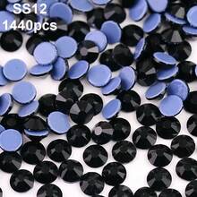 SS6 2mm-SS12 3mm，1440颗/包；SS16 4mm，720颗/包；SS20 4.8mm，360颗/包；SS30 6.4mm，288颗/包；圆形平底玻璃水晶水钻，多色水晶宝石，DMC热熔珠，适用于DIY美甲、服装、包包、鞋子、工艺品、闪亮美甲贴纸装饰