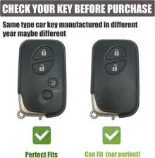 Stylish White Key Fob Cover With Keychain, Compatible With Lexus Models - For Lexus C4 - 查看 2