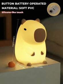 Lumină de noapte drăguță cu capibara, jucărie amuzantă cu bivol de apă și axolotl mexican, lampă LED drăguță și moale, control tactil, 3 niveluri de luminozitate reglabile, cu senzor de flutter, lumină de noapte în formă de animal, potrivită pentru birou, cămin, dormitor, decor pentru întoarcerea la școală, cadou de ziua de naștere și Crăciun, decor, tovarăș de somn, cadou de Ziua Îndrăgostiților, cadou pentru prietenă/soție/cea mai bună prietenă, lumină ambientală portabilă wireless