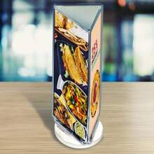 Azar Displays 193728-WHT - Soporte de exhibición vertical de acrílico para restaurantes oficinas y espacios minoristas 4 x 10 pulgadas - blanco - Ver 5