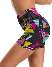 Yoga Shorts High Waisted Biker Shorts Womens Athletic Running WorkoutA Valentine's Day I9BA - ô vuông - Xem 2