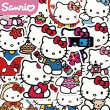 50/100pcs Hello Kitty Stickers - Glossy Matte Cartoon Stickers, Self-Adhesive PVC Material, Suitable For Laptops, Notebooks, Phone Cases And Water Bottles | Various Patterns Including Flowers, Fruits, And Cute Stickers - Multicolor - View 2