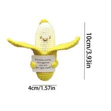 1 pieza Plátanos Estos interesantes plátanos de energía positiva de color amarillo están hechos de lana de alta calidad, tejidos a mano y contienen rellenos suaves, lo que hace que los plátanos sean talla grande completos. La lana no se desprende, se desvanece ni se desprende fácilmente. Suave y cómodo, delicado al tacto y excelente en elasticidad. - Multicolor - Ver 2