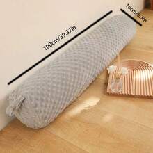 女士长腿毛绒枕，孕妇侧睡圆柱枕，可拆卸可水洗记忆棉圆枕，缓解颈椎疼痛，圆柱枕，可拆卸枕套，睡眠颈枕，天鹅绒波点生日/节日礼物 - 灰色 - 查看 10