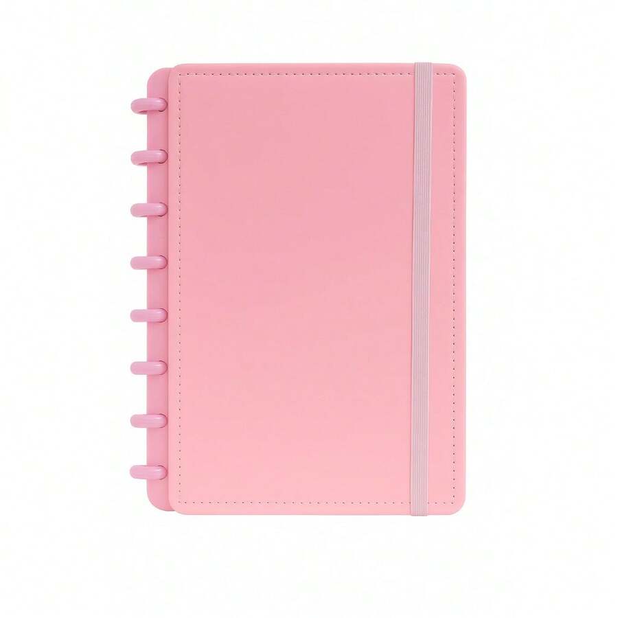 Smart Notebook A4 Black Planner Diary Detachable Refill Removable Discs Study Cover - Light Pink - View 1