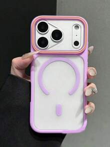 New Premium Magnetic Clear Acrylic Phone Case Compatible With IPhone 17 16 15 14 13 12 Pro Max 14 15 16 Plus 17Air 11 Wireless Charging Transparent Shockproof ArmorCover - 黑色 - 查看 1