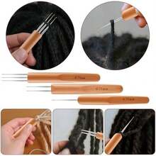 3 Pcs Crochet Needles Hook For Hair Loc Crochet Needle Dreadlock Hook Interlocking Tool For Dreads Braid Craft Hooks For Locs Needle Braiding Hair (1,2,3 Hooks) - / - View 6