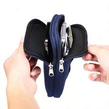 Diving Material Mobile Wallet New Zipper Double Layer Waist Bag Multi Functional Zipper Storage Bag - Polychromatic - View 1