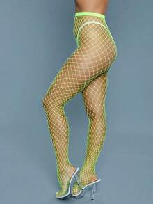 1 Pair Women's Basic Seamless Fishnet Stockings - Multicolor - View 32