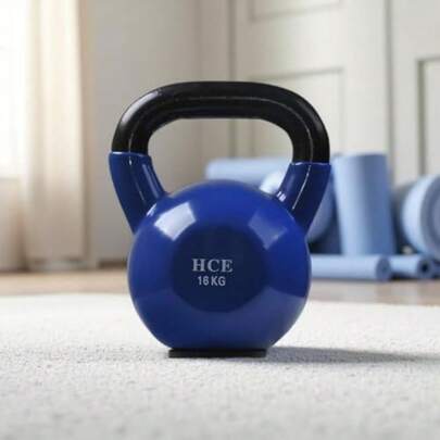 Kettlebells - Pro-Grade Steel Handle Vinyl Coated Weights By - 4KG/6KG8KG/10KG/12KG/16KG/20KG/24KG Kettlebell Workout CrossFit MMA Bodybuilding Power Weightlifting - Home Gym Fitn Sport Equipment