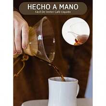 600ML Cafetera De Vidrio Reutilizable,Juego De Cafetera Pour Over Con Filtro De Acero Inoxidable 304, Cafetera De Goteo Manual, Para Cafetería Bar Hogar Oficina Camping - 400 ml - Ver 4