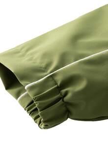 男士春秋季撞色滚边连帽夹克 - 綠色 - 查看 7