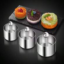 Cold Dish Round Mold – Stainless Steel Round Plate Press Mold, Ideal For Use In Restaurants And Kitchens For Decorating Cakes And Desserts. Made From , Materials, Perfect For Decorating During Thanksgiving, Christmas, Halloween, And Easter.