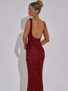 Ladies' Best-Selling Evening Gowns - Sexy Sequined Flowing Tulle Formal Dresses - Ladies' Gifts - The Most Dazzling Goddess - 紅色 - 查看 2