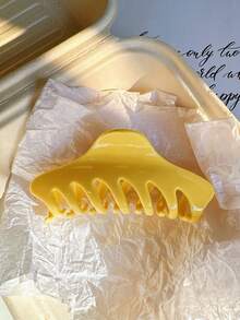 2 piezas/1 pieza Pinzas para el cabello de tono amarillo para mujeres, pinzas para el cabello de moda, pasador para el cabello, elegante accesorio minimalista de unicolor para el cabello, adecuado para uso diario, casual, fiesta, playa, vacaciones, peinado, lavado, maquillaje, accesorios de vestir, moda de otoño/invierno/primavera/verano - Multicolor - Ver 5