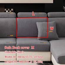 1pc All Season Jacquard Plush Anti-Slip Sofa Seat Cushion Cover, Soft & Skin-Friendly Modern Style, Pet-Proof & Elastic Sofa Slipcover, Suitable For L-Shaped Combination Sofa And 1/2/3/4 Seater Sofa (Sold Individually) - Dark Grey - View 13
