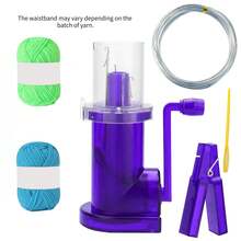 1件装创意编织机便携式手工手链编织工具，装饰编织线轴编织装置，圣诞节DIY礼物，可用于制作帽子、手套、围巾 - 彩色 - 查看 27