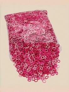 100 chiếc dây buộc tóc màu hồng tối giản, độ đàn hồi cao, kích thước nhỏ 2-4cm, thích hợp cho tóc đuôi ngựa và tết tóc, dây chun buộc tóc, dây buộc tóc co giãn, dây chun giữ tóc. - Nhiều màu - Xem 2