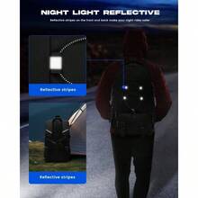 Travel Backpack, 45L Hiking Backpacks Resistant Multi - Functional Trekking Rucksack Travel Laptop Backpack Mens Fits 17.3 Inch Computer Camping Climbing Cycling, Black - Initial - View 6