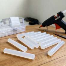 10pcs/20pcs/40pcs 11mm*100mm High Viscosity Hot Melt Glue Sticks, Suitable For Christmas Decorations, Gift Box Making, DIY Crafts, Art Repair And Quick Fixing, Home & Office, Fabric, Glass, Metal, Multi-Purpose Adhesive Sticks, Ideal For DIY Enthusiasts And Workshop - White - View 5