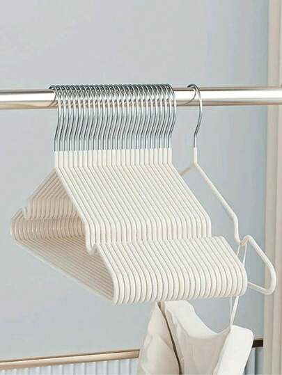 40 adet/30 adet/20 adet/10 adet İç Mekan Elbise Askısı, İz Bırakmayan Basit Ev Askısı, Metal Kaymaz Oluklu Kaplamalı Yetişkin Askısı, Banyo Kurutma Askısı, Gardırop Düzenleyici, Okula Dönüş İçin Gerekli Eşya, Tatil Hediyesi, Rastgele Renk Gönderimi