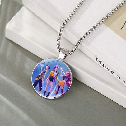 1pc Bestselling Witch Hunting Kpop Necklace Accessory, Time Gem Pendant Necklace
