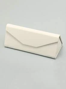 1 Pieza Estuche Simple Y Sólido Plegable Para Gafas De Color, Caja De Almacenamiento Portátil Y Antigolpes Para Gafas - Negro - Ver 19