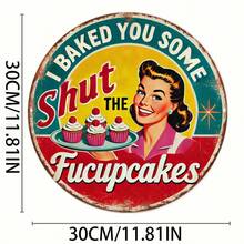 Vintage Wooden Welcome Sign, Creative Hanging Plaque, Wooden Round Decorative Sign, Home Decor - Multicolor - View 9