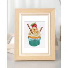 12 Pcs Small Diamond Art Kits, Cake Mini Diamond Painting Kits For Adults Beginners, 5D DIY Square Drill Diamond Dots, Quickly Finishable Mini Gem Art For Home Wall Desktop Decor, 6X7in - FD025 - 查看 5