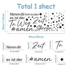 HPNIUB Wandtattoo Sprüche Nimm dir Zeit zum Träumen Wandtattoo Schlafzimmer Aufkleber Selbstklebend Wandaufkleber Wandsticker Wandtattoo Wohnzimmer Sprüche Zitate Wandsticker Flur und Diele - D - Übersicht 3