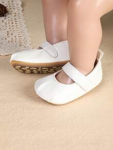 0-12 Months Infant Shoes, Minimalist Leather Shoes For Infant Girls, Durable Anti-Slip Soft Sole Toddler First Walking Shoes - White - View 7