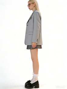 Casual Loafers, Women's Mules,Punk  Preppy    Grommet Eyelet  Bow    Home    Fashionable Platform Women's Flat Shoes, Women's Loafers, Y2K Style Cute School Style Loafers, Platform Loafers, Mary Jane Shoes, Women's Versatile Flat Shoes, Metal Buckle Loafers, Black Patent Leather Pleated Skirts. - 黑色 - 查看 7