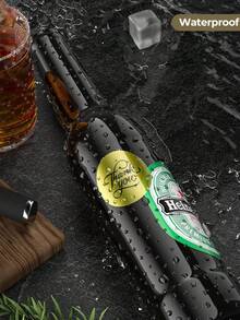 2 Inch Round Holographic Thermal Label Stickers, Glitter Gold Circle Thermal Printer Sticker Labels, Self-Adhesive Direct Labels For Gift Wrapping