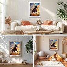 GHHKUD Diamond Painting Kits Horse For Adults, DIY 5D Sunset Diamond Painting, Full Drill Animal Diamond Art Kits Art Pictures For Relaxation Gifts Home Wall Decor 30x40cm - Horse - 查看 4