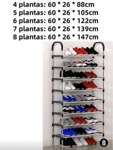 Organizador de zapateros de 6/7/8/9Niveles,Rack de Acero lnoxidable  Organizador de Zapatos Simple y Facil de Montar - Multicolor - Ver 11