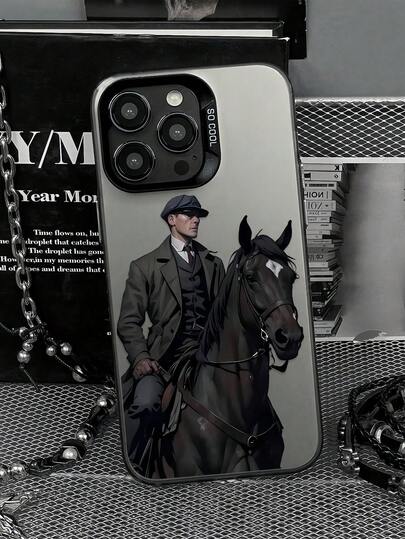 1pc Matte TPU+PC 2-In-1 Material Phone Case, Illustration Gentleman Suit Pattern Phone Case, Anti-Scratch Shockproof Camera Protection Phone Cover Compatible With Samsung Galaxy S25ULTRA S24ULTRA S23FE S23ULTRA S25/S24/S23 A56 A55 A54 A36 A16 A15 A05 A06, 17promax 17pro 17 Air 16promax 16pro 16plus 15promax 15pro 14promax 15 14 13promax 12/12promax 13/12mini XR XSMAX X/XS 7/8plus