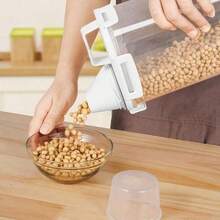 4Pcs Sealed Food Storage Container With Lid - Moisture And Leak Proof For Cereals, Nuts, Flour, Rice - Portable Kitchen Organizer - trắng - Xem 4