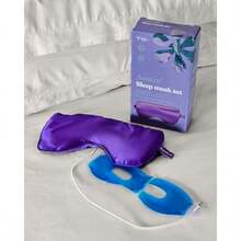 Silk Eye Pillow For Sleep Purple - Filled W/Lavender Buds Flax Seeds Weighted Eye Mask Meditation Light Blocking Blindfold Cooling Gel Mask Included - Màu tím - Xem 5