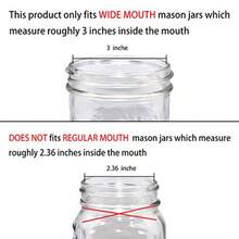 [Wide Mouth ONLY] 2 Pack Mason Jar Toothbrush Holder Lid - Rustproof 304 Stainless Steel For Ball Mason Jar Or Any Pint. Jar Farmhouse Decor Bathroom Accessories Set - Black - màu đen - Xem 2