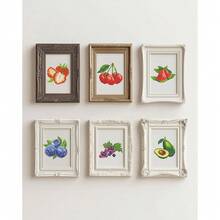 12 Pcs Small Diamond Art Kits, Fruit Mini Diamond Painting Kits For Adults Beginners, 5D DIY Square Drill Diamond Dots, Quickly Finishable Mini Gem Art For Home Wall Desktop Decor, 6X7in - FT017 - 查看 6