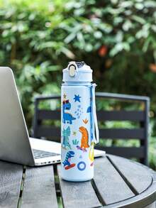 8 lựa chọn màu sắc, 1 bình nước thể thao trẻ em 750ml, bình nước học sinh, quà tặng dễ thương cho bé gái và bé trai, cốc có ống hút, thích hợp cho hoạt động ngoài trời, trường học, lễ tốt nghiệp, chủ đề động vật hoạt hình, dễ mang theo - Nhiều màu - Xem 16