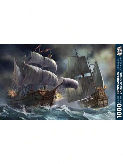EstiloTendenciaFLINK Rompecabezas Batalla Naval 90X60CM 1000 PiezasCalidad PremiumVersióN Mejorada