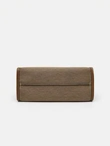 New Simple Casual Canvas Bag Women's Handbag Zipper Shoulder Bag 2026 Fashion Ladies Square Tote Shopping Bag - Brown - View 7