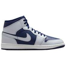 Air Jordan 1 Mid 'Blue Void' Summit-White Hot-Lava Pure-Platinum Sneakers Men DQ8426-403 - 彩色 - 查看 2