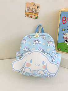 Mochila Fofa e Nova da Sanrio - Mochila Multiuso com Dois Compartimentos, Design de Desenho Animado Adorável, Adequada para Uso Diário e Volta às Aulas. Tecido de Poliéster Leve, Resistente à Água e à Umidade para Proteger os Itens, Múltiplos Bolsos para Armazenamento Organizado. Alças de Ombro Acolchoadas e Ajustáveis e Painel Traseiro de Tela Respirável para Uso Confortável. Kawaii - Multicolorido - Visão 10