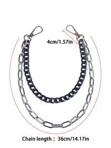 1pc Multi-Layer Metal Body Chain, Gothic Punk Y2K Style Accessory For Men, Suitable For School, Halloween And Other Occasions - Multicolor - View 9
