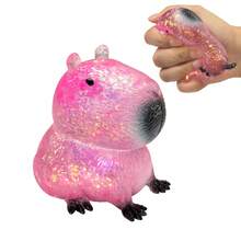 1/4/24个装水滴挤压玩具，减压球，迷你闪光水滴挤压趣味指尖玩具，可爱动物球，适合生日派对、办公室、圣诞礼物、圣诞袜填充物、缓解多动症焦虑，款式和颜色随机 - 彩色 - 查看 12