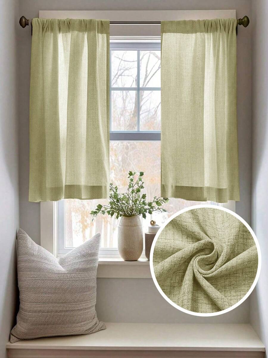 1 chiếc rèm cửa sổ kiểu Nhật tối giản, màu trơn, làm từ sợi polyester, thiết kế có họa tiết, thích hợp cho phòng khách, văn phòng, trang trí nhà cửa. - Nhiều màu - Xem 1
