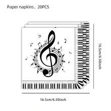 51/81 件音符和歌唱主题纸质餐具 | 包括餐盘、甜点盘、纸杯、餐巾纸和桌布 | 适用于婚礼、生日、毕业典礼、新年、感恩节、野餐、露营和其他派对用品。 - 彩色 - 查看 13