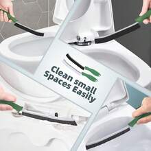 Toilet Brush, 2 Pcs Bathroom Cleaning Brush, Toilet Scrubber, Deep Toilet Bowl Brush With Hanging Hole, Multifunctional Gap Clea - 綠色 - 查看 2